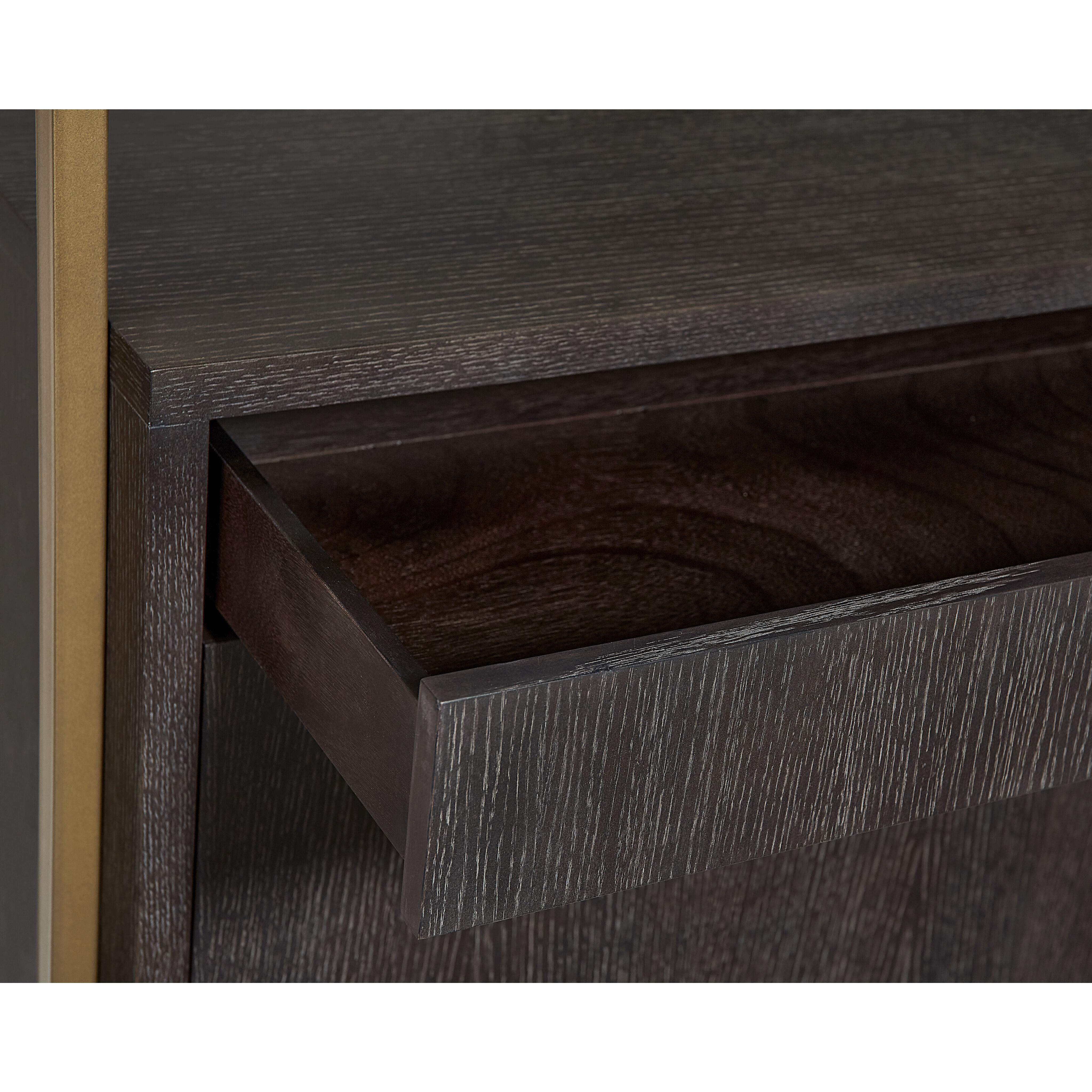 Baldessara Grey / Rustic Bronze Bookcase